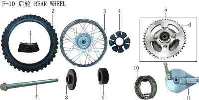 Lifan X-Pect 200 Rear Wheel Right Bushing (Image #09)