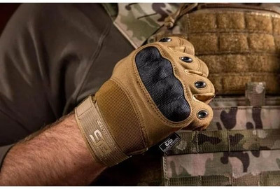 Tactical Shooting Hard Knuckle Gloves for Men and Woman with Touchscreen Fingers - Durable and Comfortable Hand-Gear for Outdoor Work Shooting and Hunting-Camouflage-Hard Knuckle