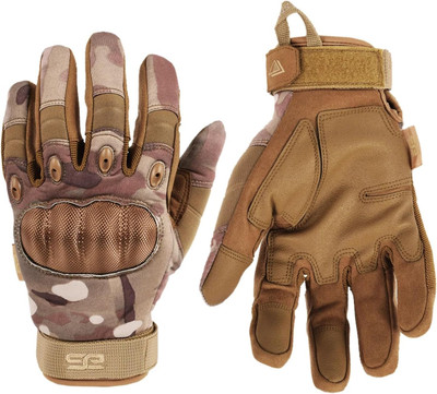 Tactical Shooting Hard Knuckle Gloves for Men and Woman with Touchscreen Fingers - Durable and Comfortable Hand-Gear for Outdoor Work Shooting and Hunting-MULTICAM