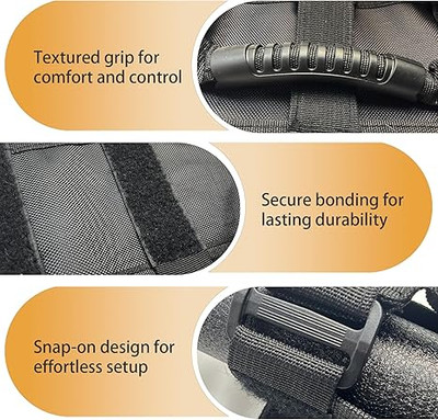 2pcs UTV Roll Bar Grab Handle Grips – Fits Hisun, Massimo, Axis, Coleman, Polaris RZR, Can-Am, Yamaha Rhino, CFMOTO (1.5"-3" Roll Cages)