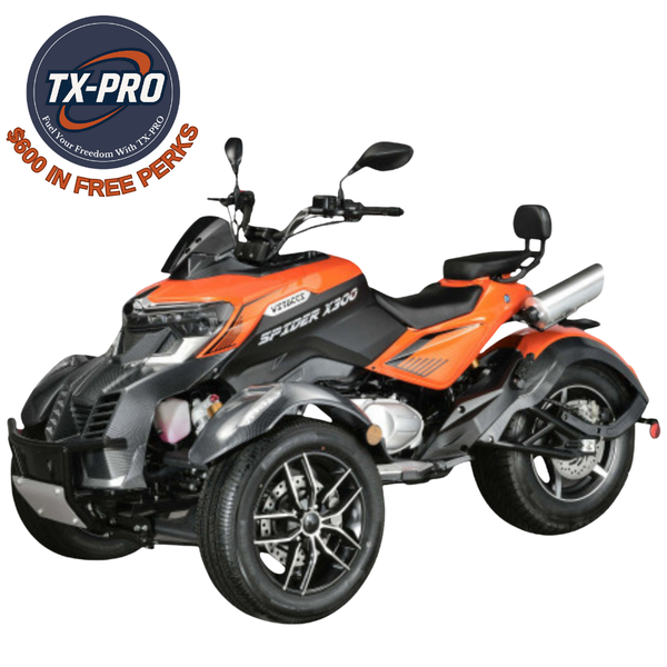 TX-PRO Tryker Spider X300 – 276cc EFI Automatic Trike - Delivered Assembled & Tested + $600 Free Perks