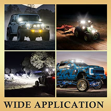 4 LED Work Light Bar Pods – Flood Spot Combo Fog Driving Kit With Wiring For ATV/Offroad