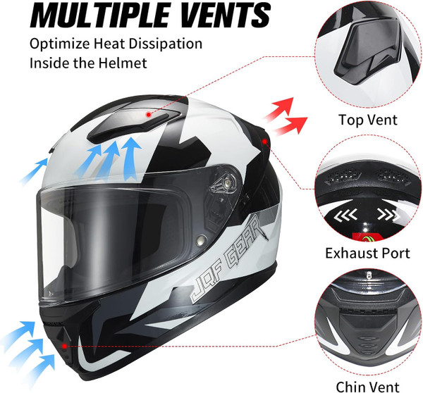 Full Face Motorcycle Helmet WS-607 | Txpowersports