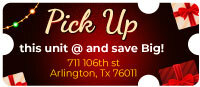 Pick up and save big badge