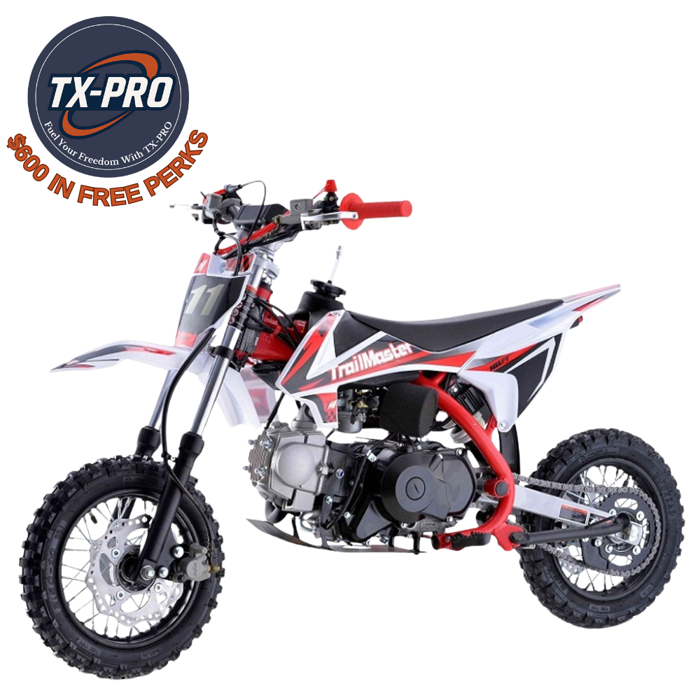 TX-PRO TM11 110cc Dirt Bike, Automatic Clutch Delivered Assembled & Tested + $600 Free Perks