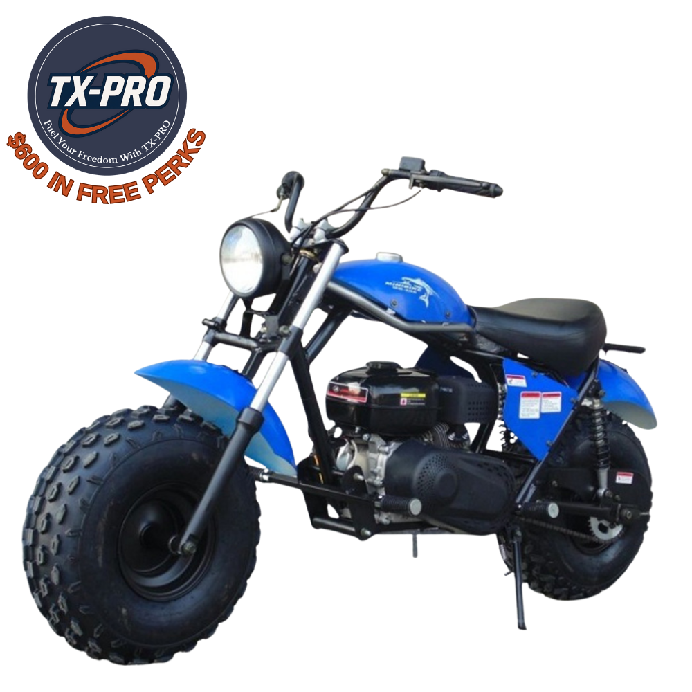 TX-PRO MB200-2 Mini Bike, Air Cooled, Automatic Transmission - Delivered Assembled & Tested + $600 Free Perks