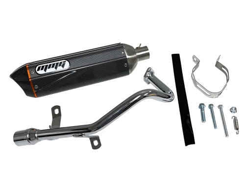 Exhaust Performance MMG for 50cc 4 Stroke Chinese Scooters with Carbon Fiber Finish
