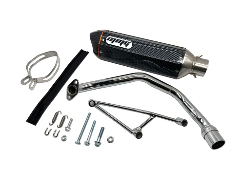 Exhaust Performance MMG for 150cc 4 Stroke Chinese Scooters with Carbon Fiber Finish