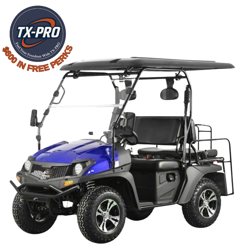 TX-PRO Taurus 200GX EFI UTV Golf cart extended roof long roof, 4 seat with optional dump bed - Delivered Assembled & Tested + $600 Free Perks