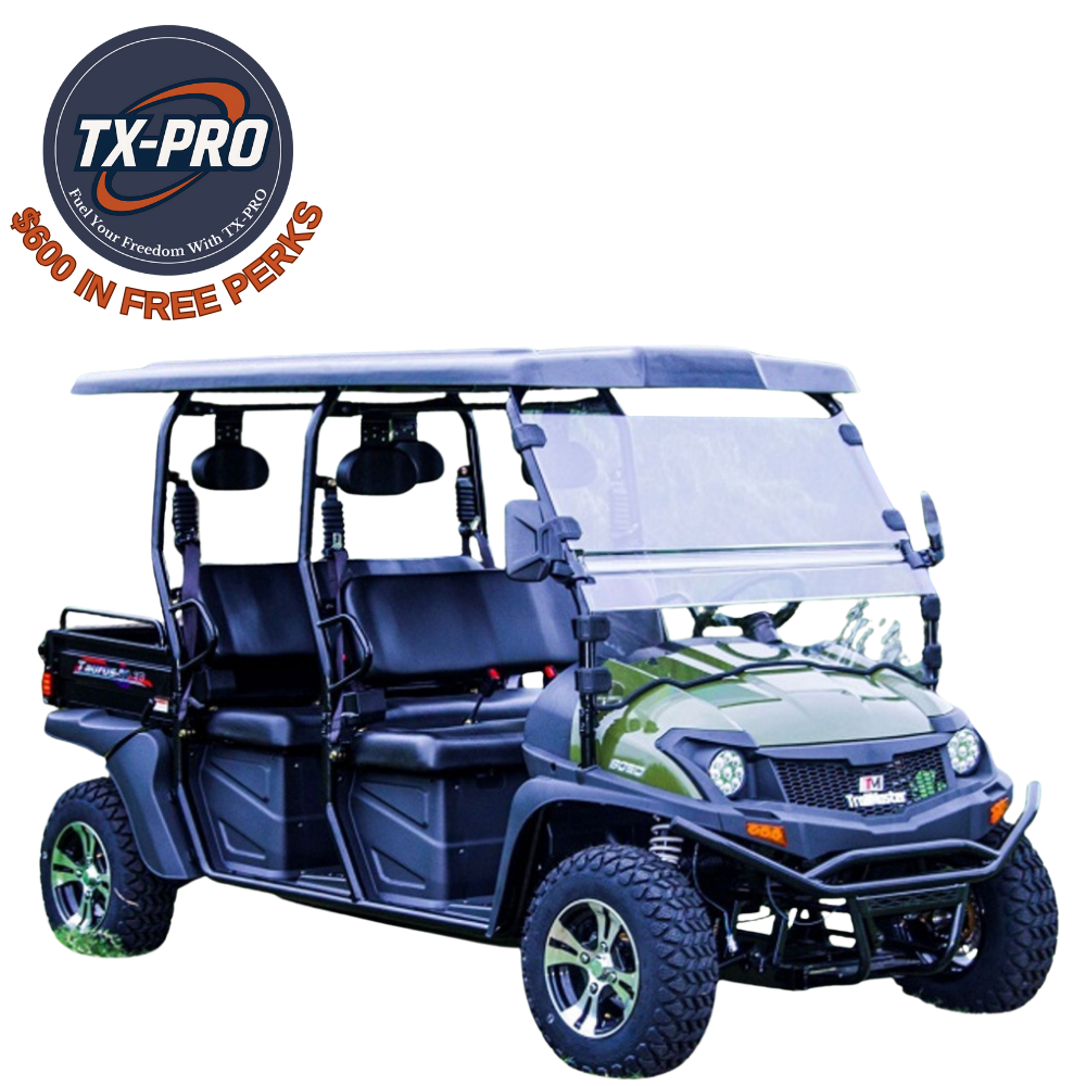 TX-PRO Electric Taurus 80ED GV UTV, Steering Wheel With Rear Flip Seat - Delivered Assembled & Tested + $600 Free Perks