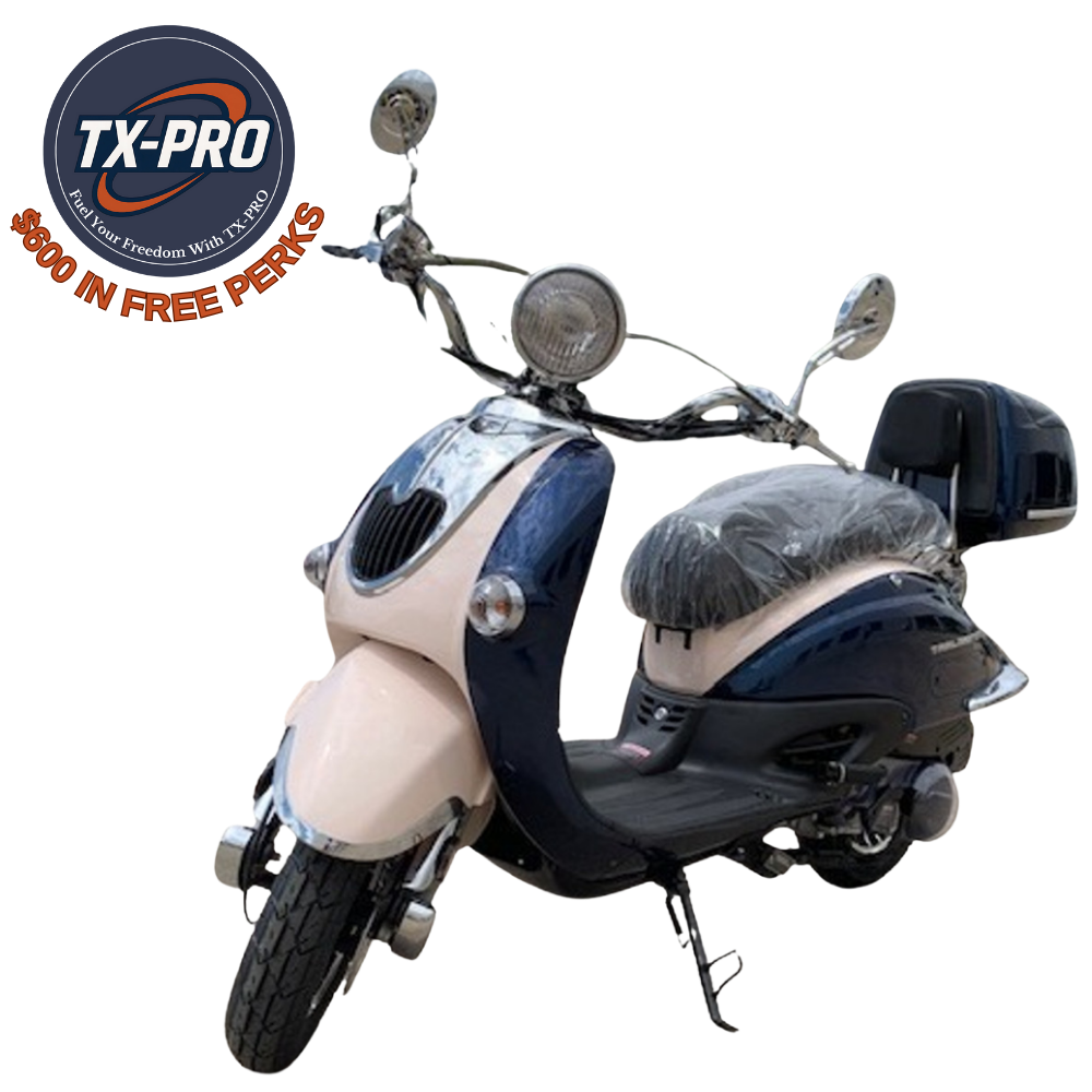TX-PRO Sorrento 150 Scooter, Electric and kick start - Delivered Assembled & Tested + $600 Free Perks