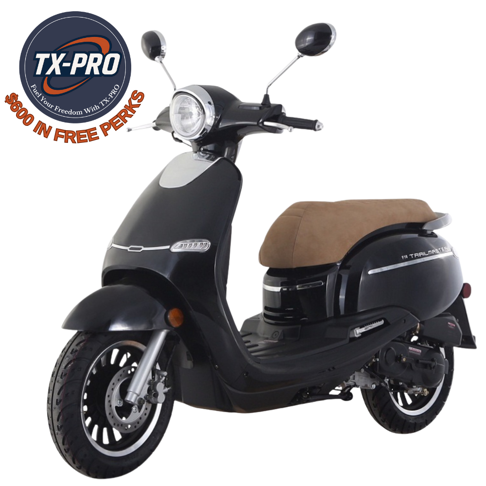 TX-PRO Turino 50 Scooter, With Electric and kick start - Delivered Assembled & Tested + $600 Free Perks