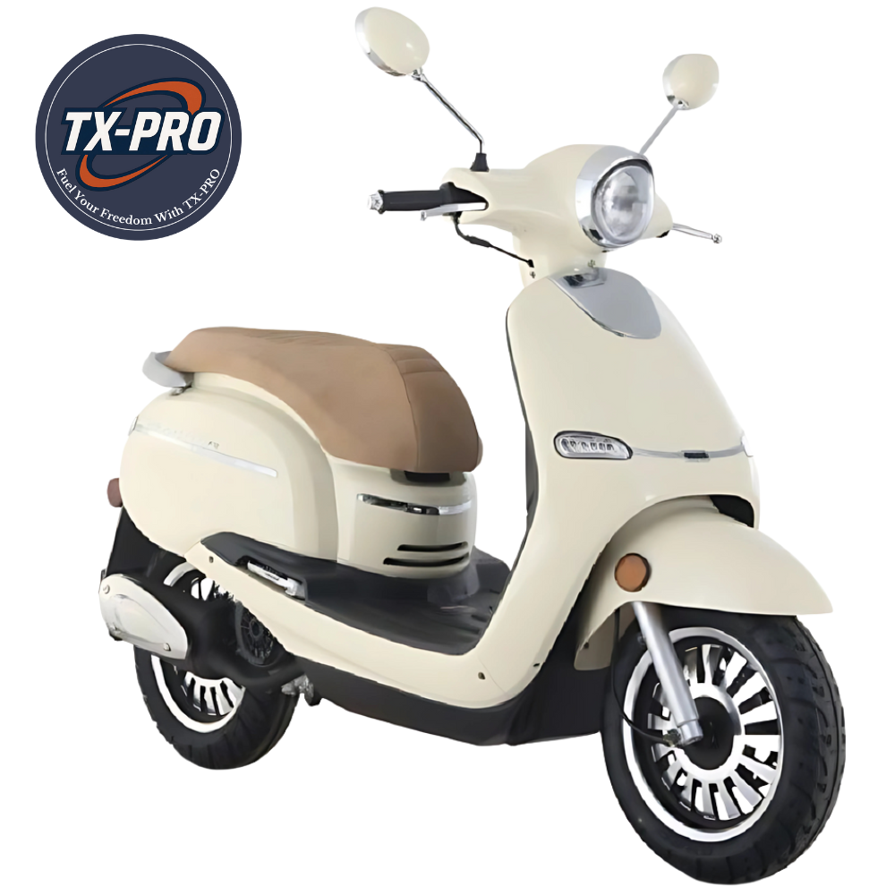 TX-PRO Turino 200A Assembled Version Retro Design Scooter With Electric and kick start - Delivered Assembled & Tested + Free Perks
