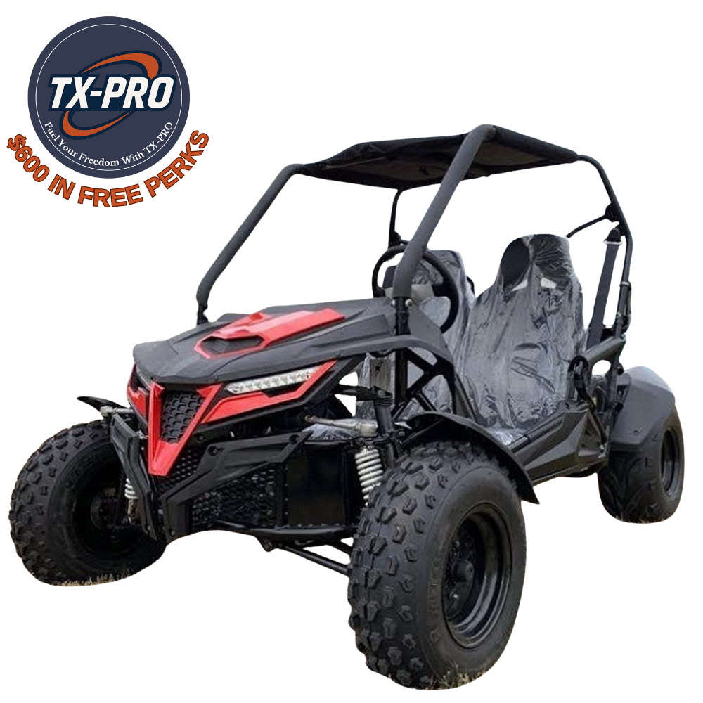 TX-PRO Cheetah 200 Go kart, Upgraded rear end, high back seats, Full Welded Roll Cage - Delivered Assembled & Tested + $600 Free Perks