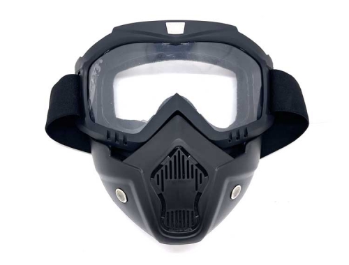 MYK detachable modular face mask shield with goggles
