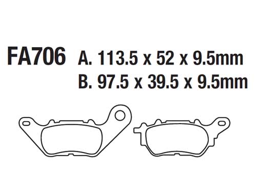 Brake Pads for: YAMAHA XMax 300 ABS - For Full list of application Click here and Check Fitment