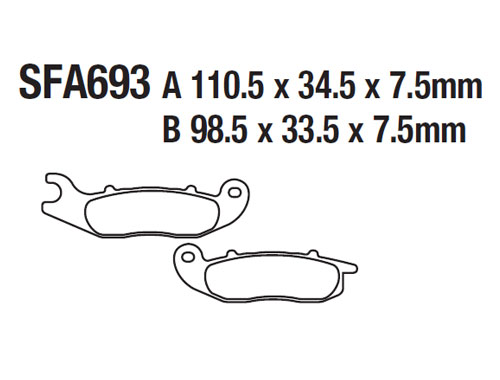 Brake Pads for ITALICA Raptor 300 Rear - For Full list of application Click here and Check Fitment