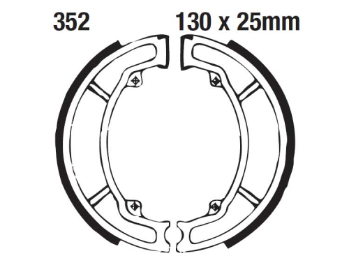 Brake Shoes for: Honda PCX 125 ; PCX 150 ; NHX 110 Elite ; SH 150 i