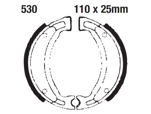 Brake Shoes for Yamaha Zuma 50 - For Full list of application Click here and Check Fitment
