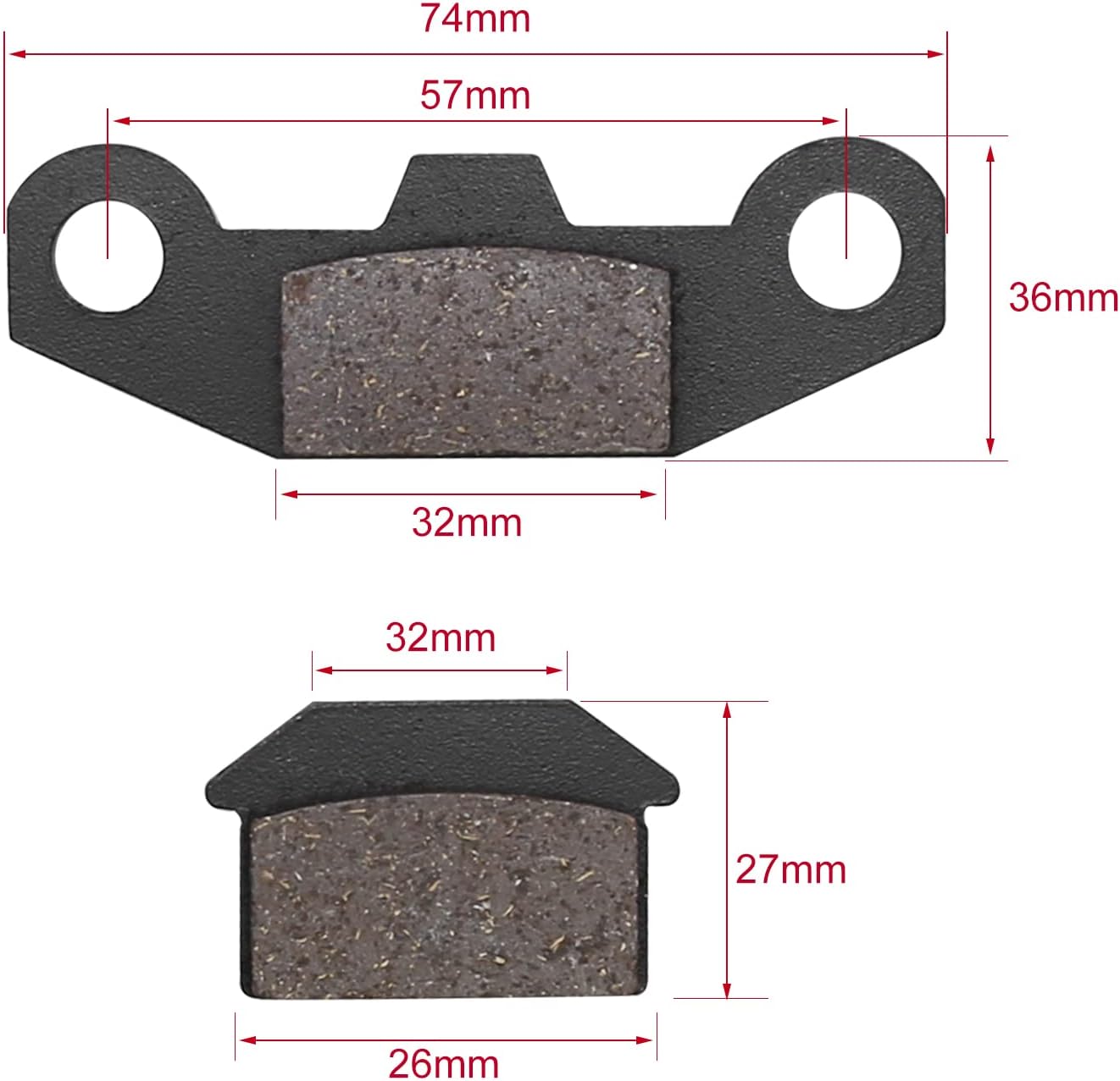 Brake Pads Replacement for SSR 140cc 125cc 110cc 70cc 50cc Lifan YX Thumpstar Demon Stomp BSE Kayo Pit Dirt Bike