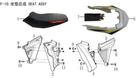 Lifan Kp Mini Right side cover decorative cover