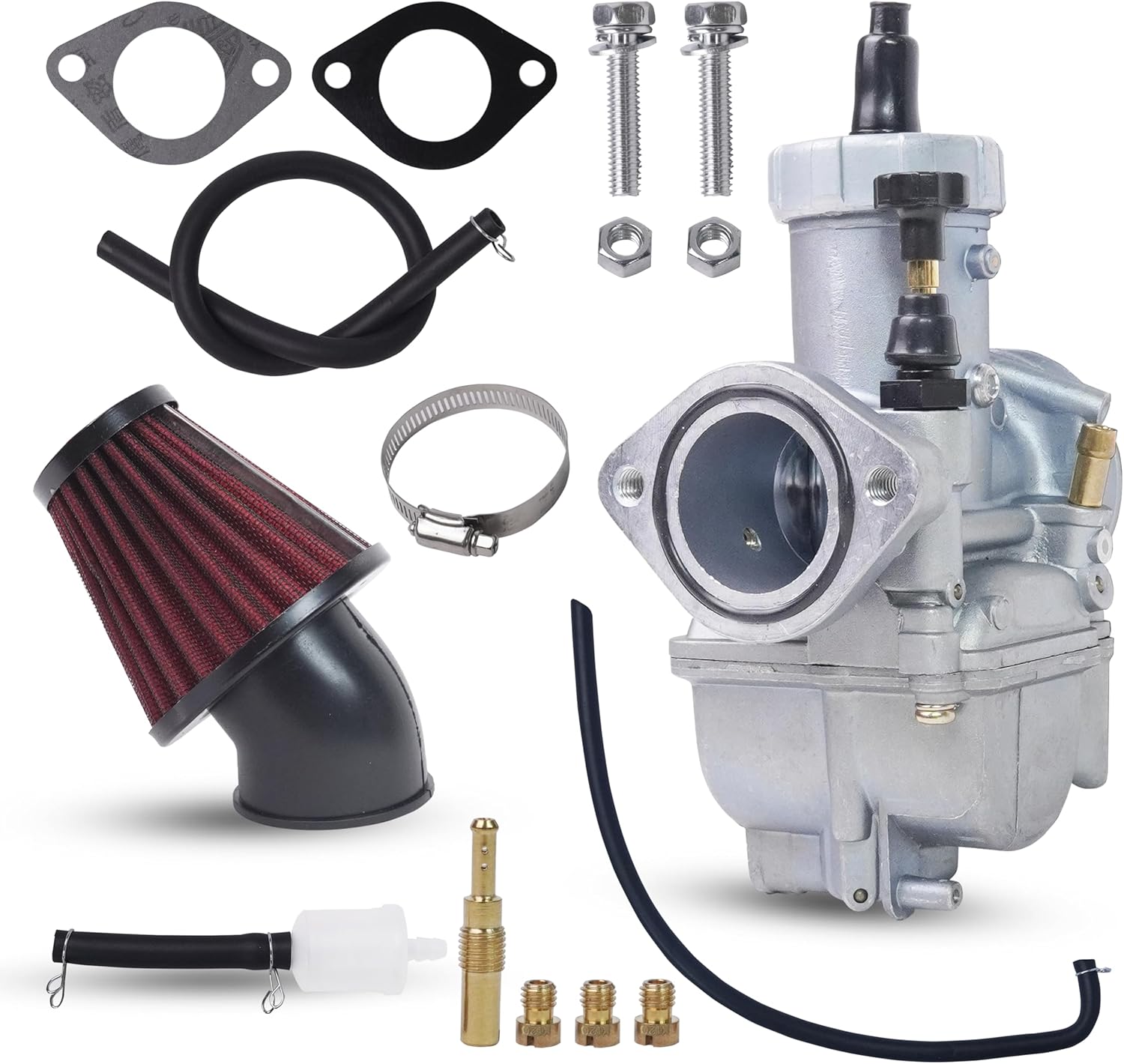 PE28mm Carburetor Replaces For 200cc-250cc Flange Motorcycle Engine CG175 CG200 CG250 ATV/UTV Mini Bike Dirt Bike Pit Bike Yamaha Honda Kawasaki Suzuki Apollo Dirt Bike Mini Bike TAOTAO Scooter