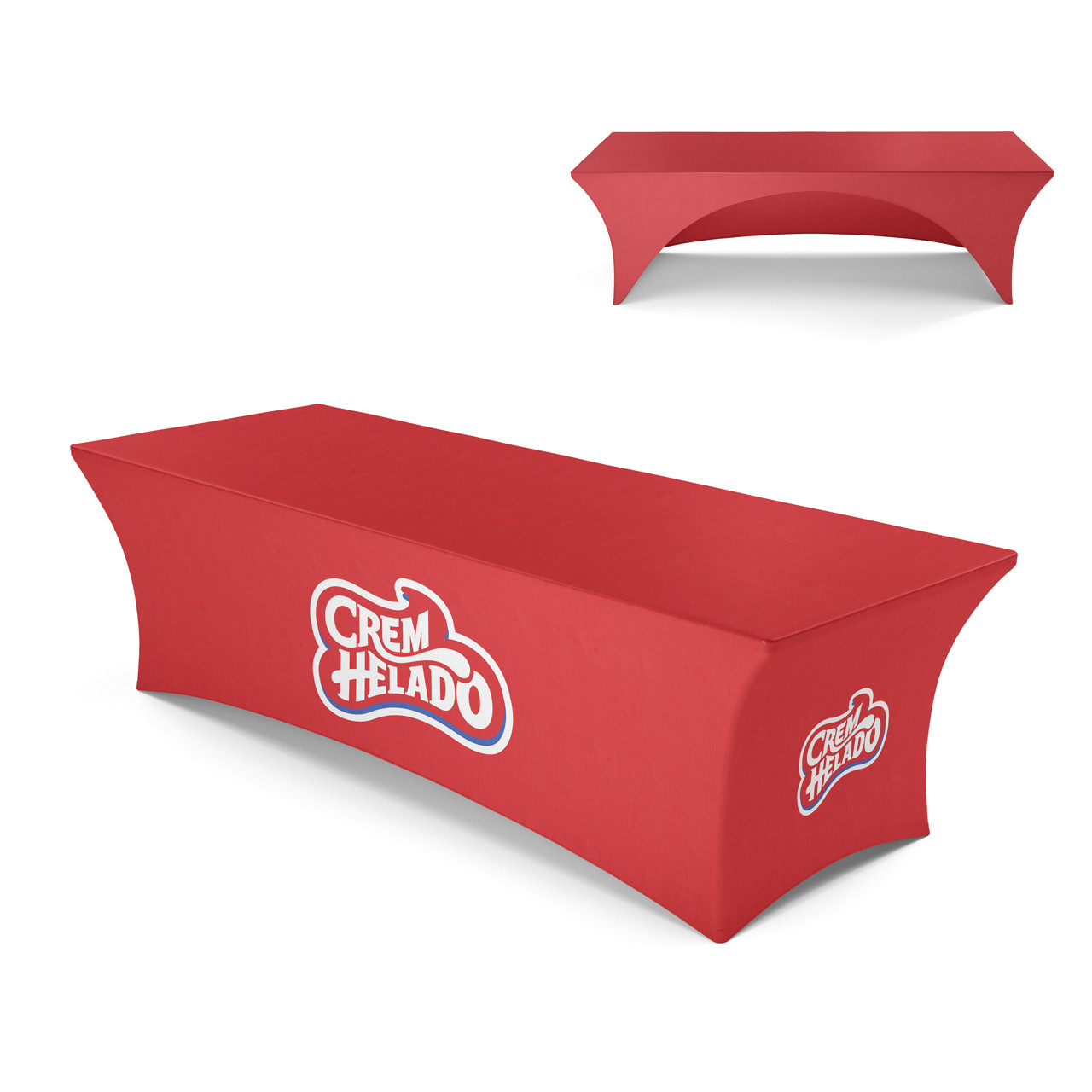 8ft Stretch Spandex Tablecloth with Logo