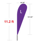 11.2 ft Teardrop Flag - Large 11.2 ft Teardrop Flag - Large