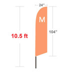 10.5 ft Feather Angled Flag - Medium