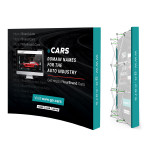 10ft Curve Velcro Fabric Pop-Up Display - Front and Back
