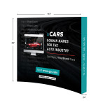 10ft Curve Velcro Fabric Pop-Up Display Graphic Size