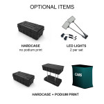 10ft Curve Velcro Fabric Pop-Up Display - Podium