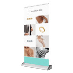 Deluxe 33" W x 80" H Retractable Banner Stand & Super Flat Graphic Package