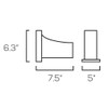 Mount - Extruded Straight Arm - 80-300W