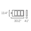 500W LED Slim Shoebox Light  - 1500W HPS/MH Equivalent - Slip Fitter