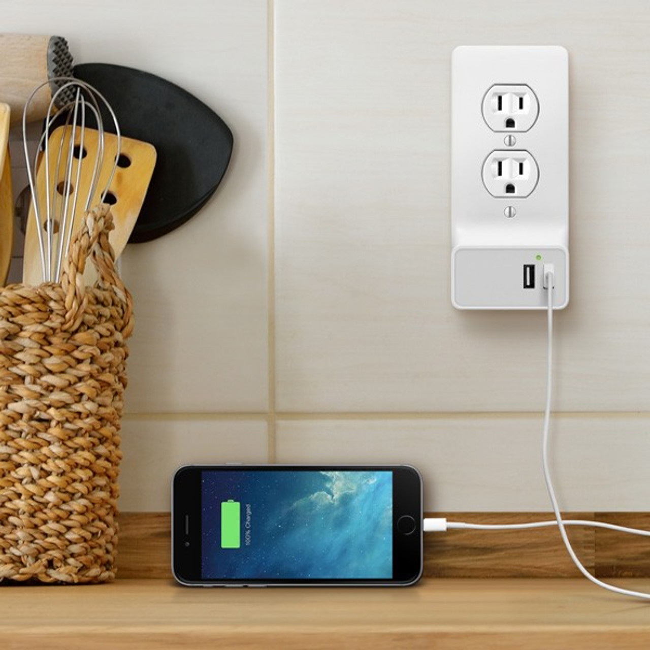 Wall Plate USB Charger - 2 USB Ports