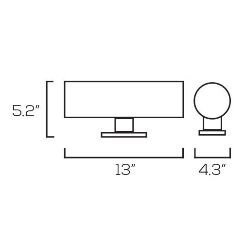 LED Wall Lamp UDW1 – 2 x E26 - Black