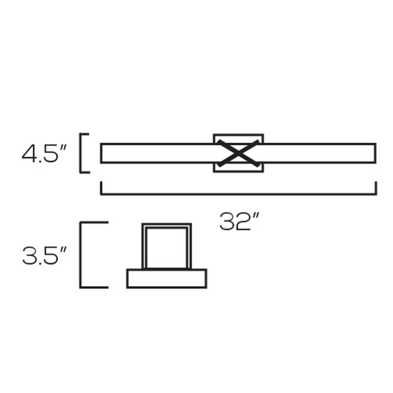 Chrome Vanity Light, V432 – 32W - 3000K