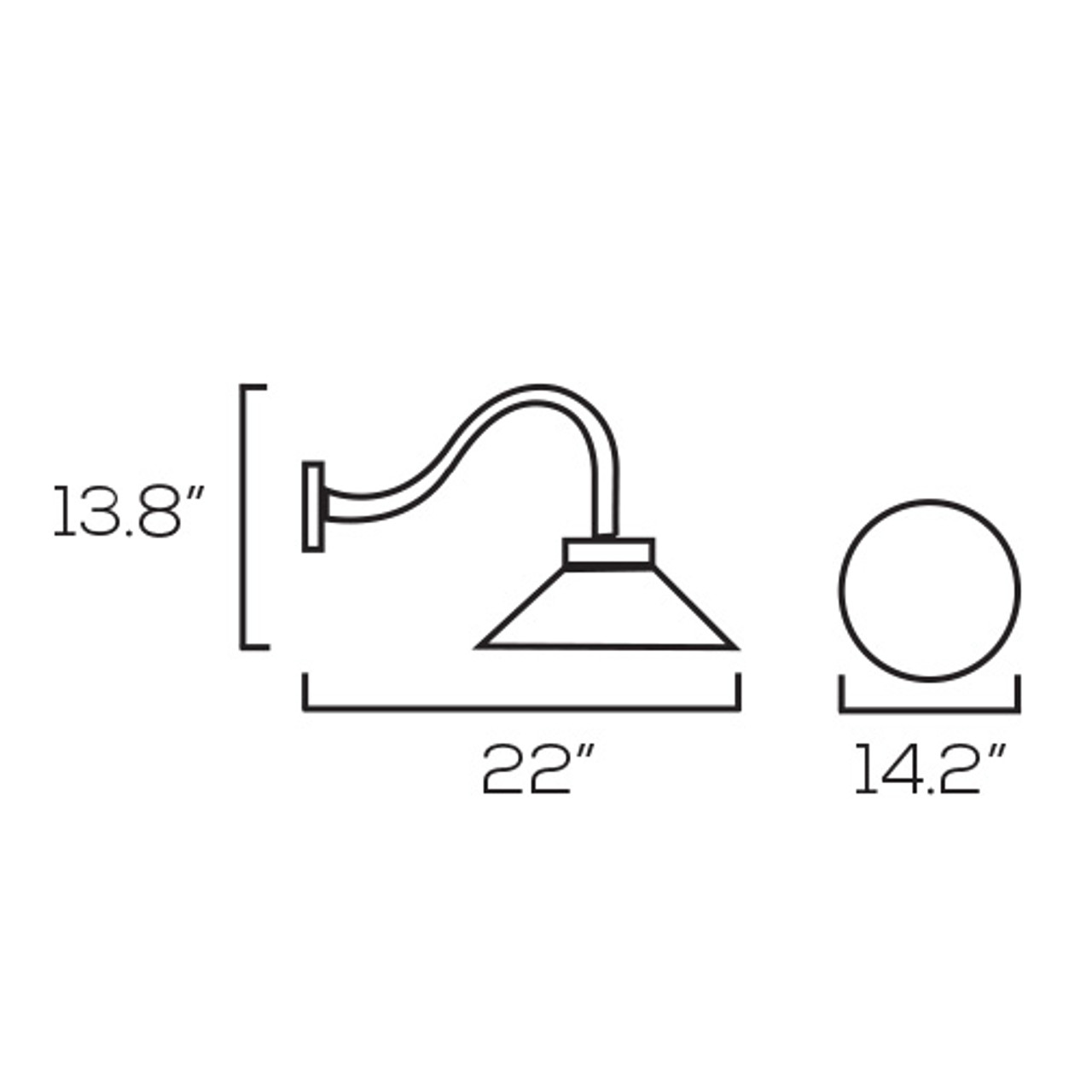 LED Gooseneck Lamp White - 5000K - 42W