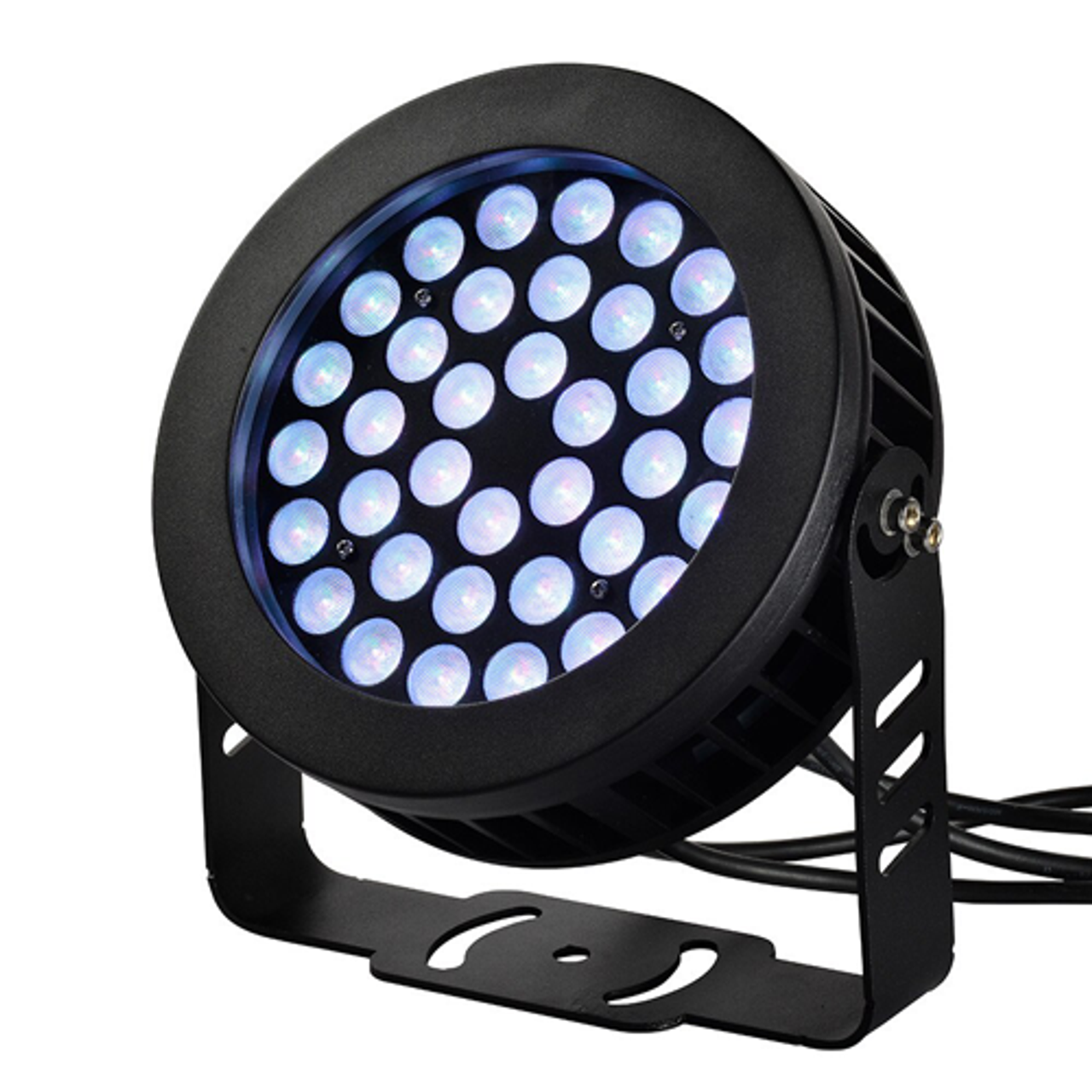 RGB Flood Light with Remote and Yoke Mount, 36 Watt, 2880 Lumens