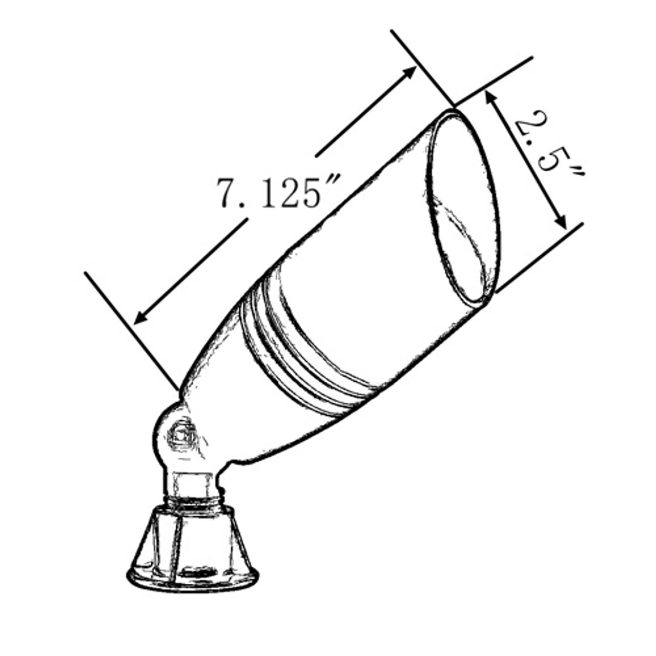 Brass Spot Light, Long - MR16