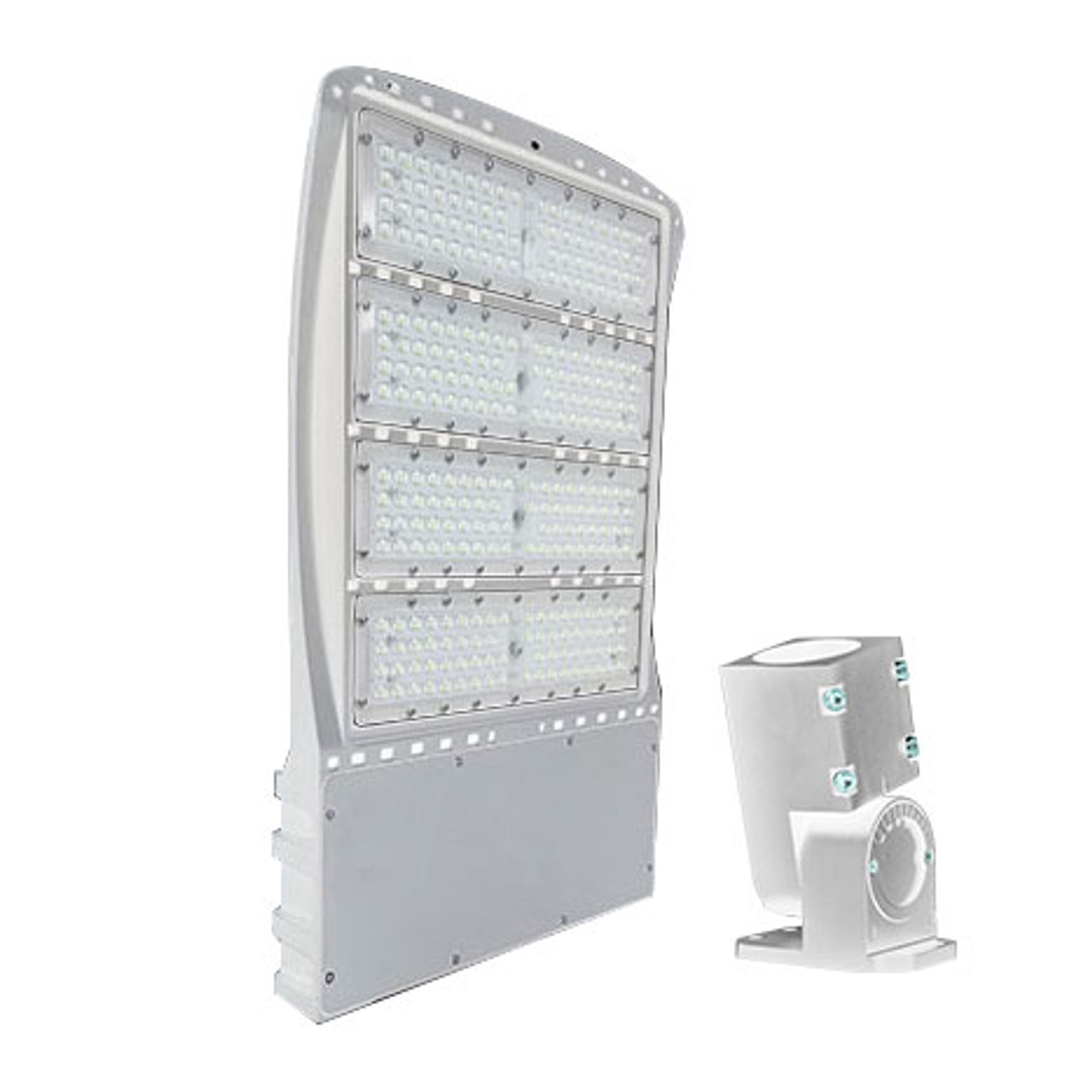 240W LED Shoebox Light - 750W MH/HPS Equivalent - Slip Fitter - White - Gen 2