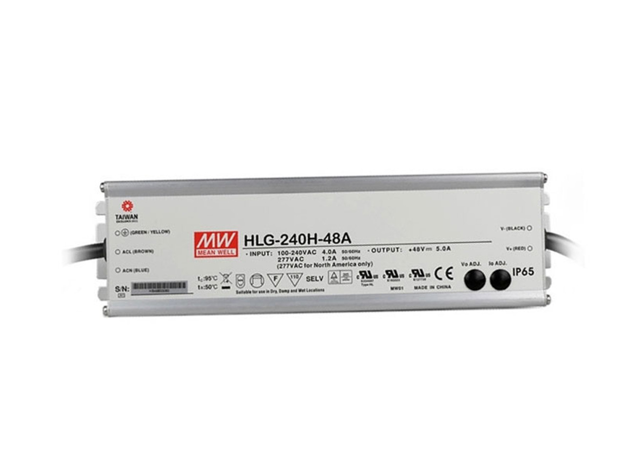 電源ユニット HLG-240H-48A HLG-240H-48A - Meanwell LED Driver 240W, 48V Output, IP65