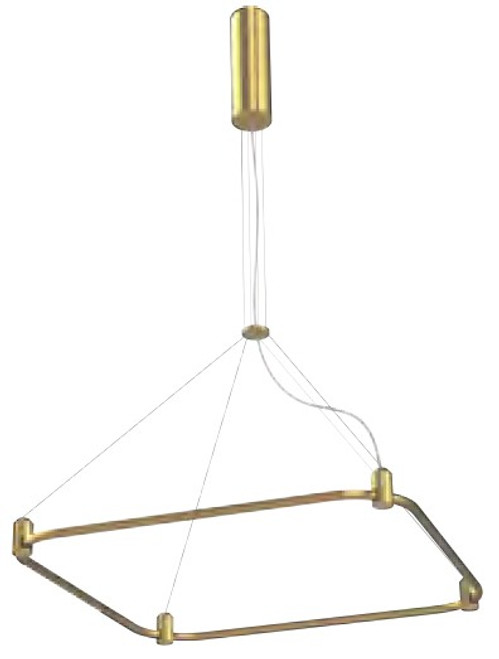 24” Square Pendant Light - Brass Finish (22053)