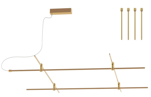 Brass Cube Pendant Lamp Bracket with 100W Driver - Dimmable (22072 )