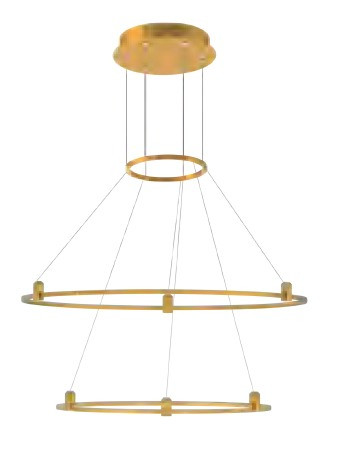 32” Two-Tiered Copper Pendant Modular Ceiling Light (22089)