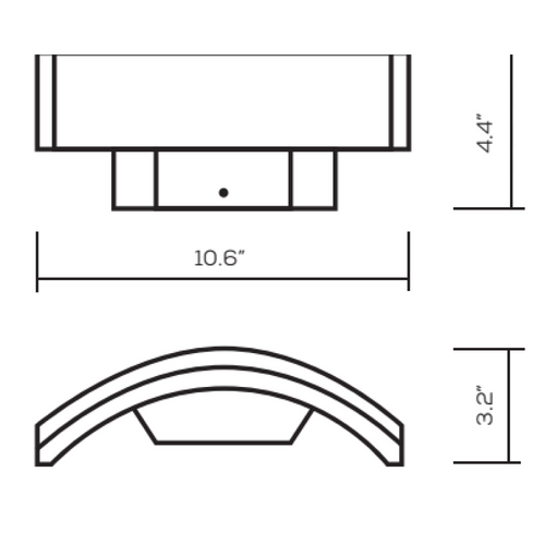 LED Wall Lamp 1372 Bronze 3000K 7.5W