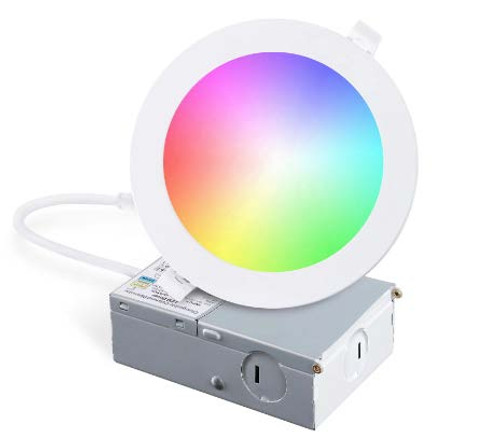-SDL6-02-RGBWW-12 LED Slim Downlight - 12W, RGB + 2700-6500K, 6.9" x 6.9", 850lm, Dimmable, IP44 (21294) -SDL6-02-RGBWW-12 LED Slim Downlight - 12W, RGB + 2700-6500K, 6.9" x 6.9", 850lm, Dimmable, IP44 (21294)