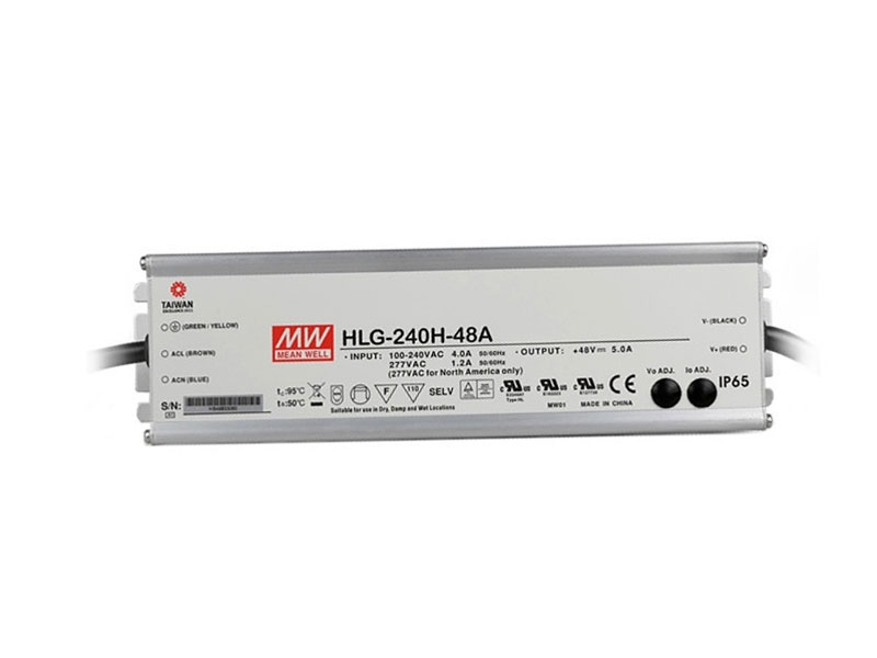 HLG-240H-48A - Meanwell LED Driver 240W, 48V Output, IP65 Rated