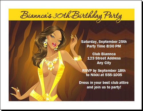 African Tigress Birthday Party Invitation